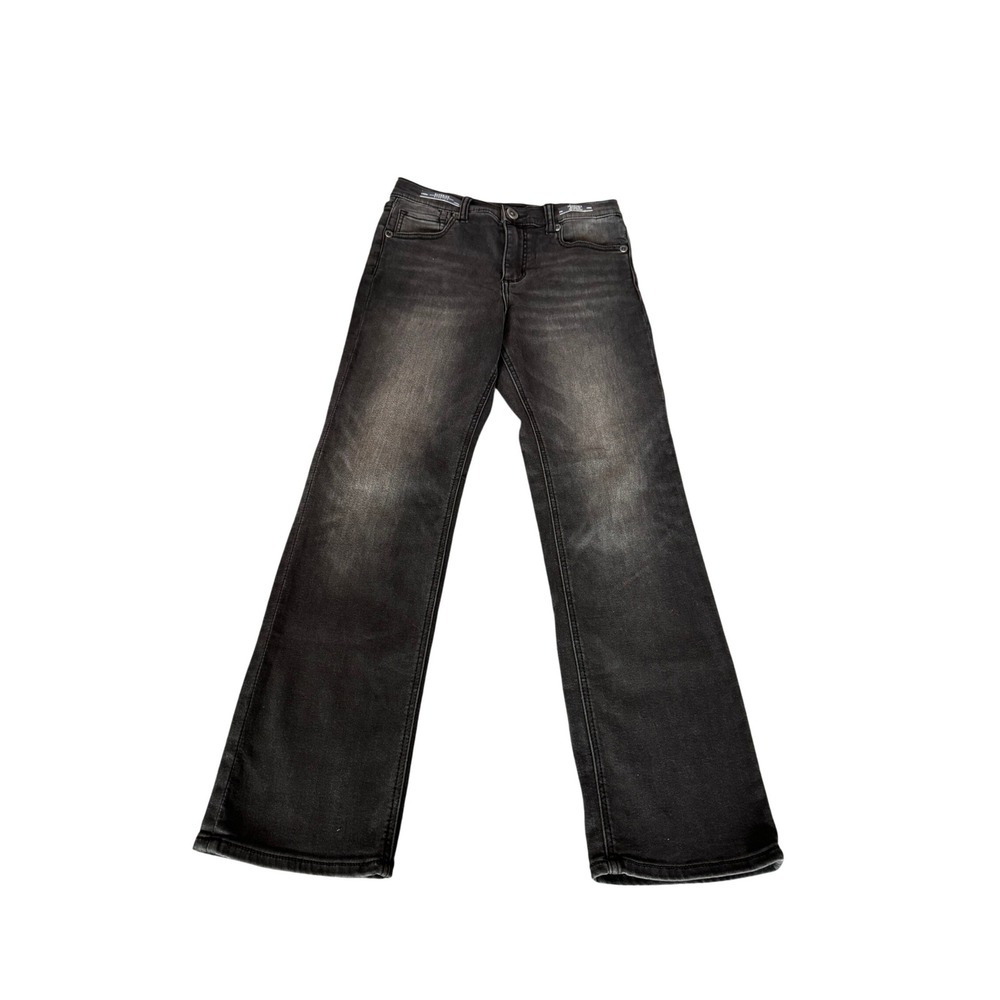 BKE Conner Straight Kids Jeans Black Wash Adjustable Waist Size 14 Stretch
